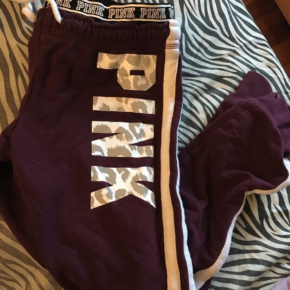 PINK REFLECTIVE SWEATPANTS WOMENS SIZE S